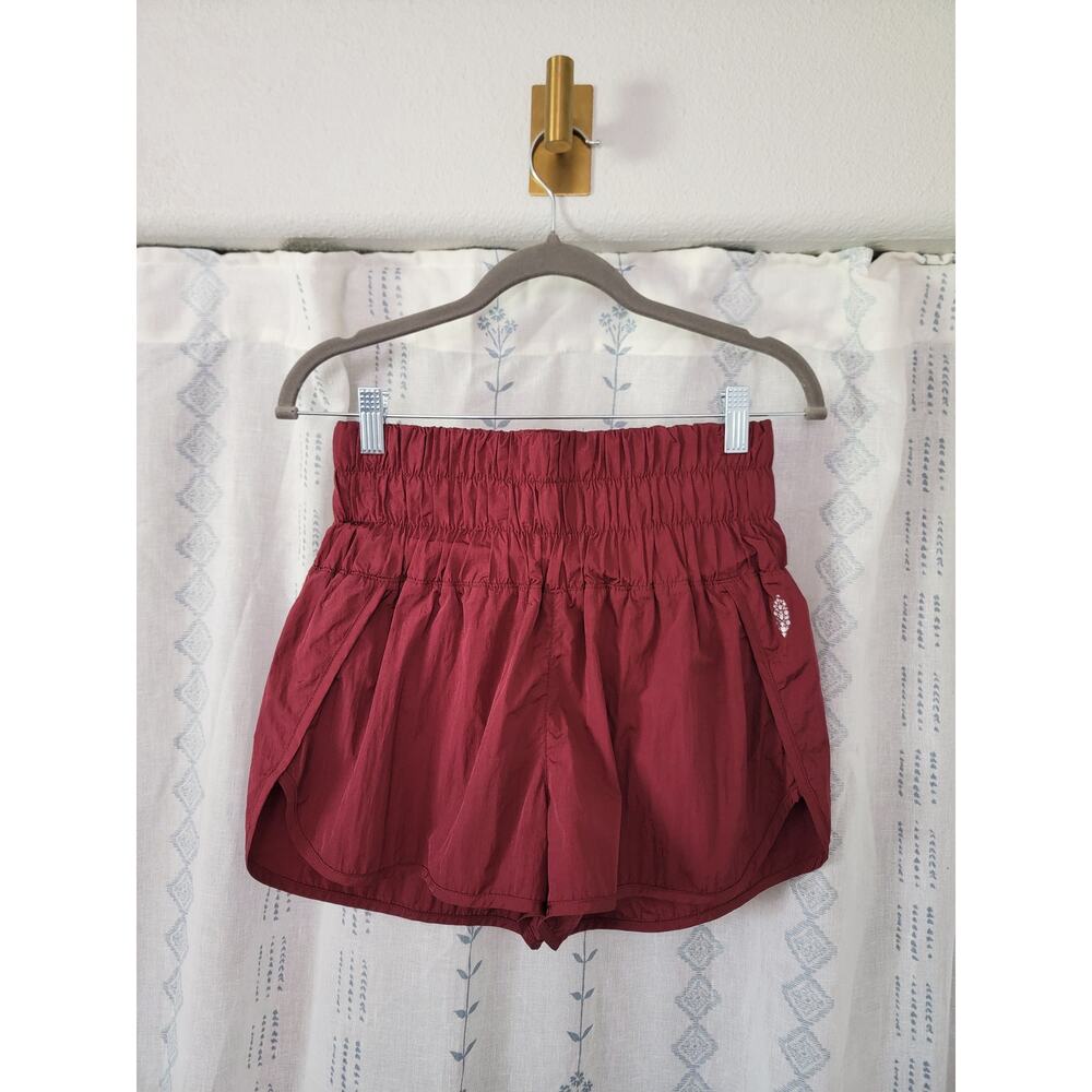 Free People Movement The Way Home Running Shorts Maroon - Picture 2 of 5